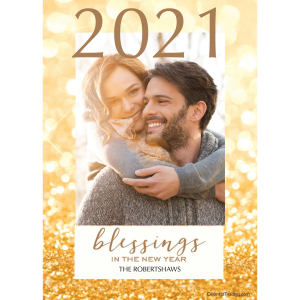 Custom Photo Blessings in the New Year Cards (25 Piece(s))