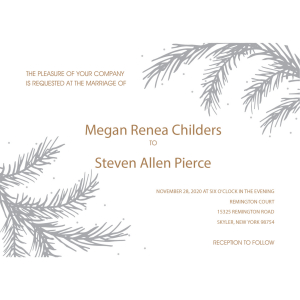 Personalized Winter Wedding Invitations (25 Piece(s))