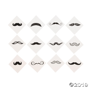 Fingerstache Tattoo Assortment (72 Piece(s))