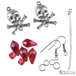 Skull & Crossbones Earring Craft Kit (6 Pair)