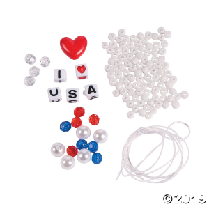 I Love The USA Barefoot Sandal Craft Kit (Makes 12)