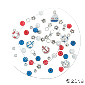 Patriotic Nautical Charm Bracelet Craft Kits (Makes 2)