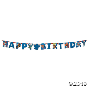 Paw Patrol Add-an-Age Jumbo Letter Happy Birthday Paper Banner (1 Piece(s))