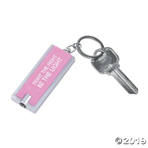 Pink Ribbon Flashlight Keychains (Per Dozen)