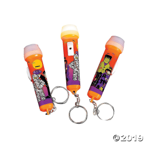 Mini Halloween Flashlight Keychains (Per Dozen)