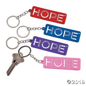 Hope Awareness Keychains (Per Dozen)