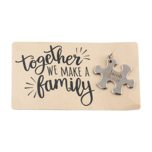 Personalized Puzzle Piece Key Chain with Card (1 Piece(s))