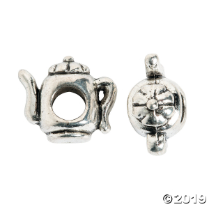 Teapot Large Hole Beads - 14mm (Per Dozen)