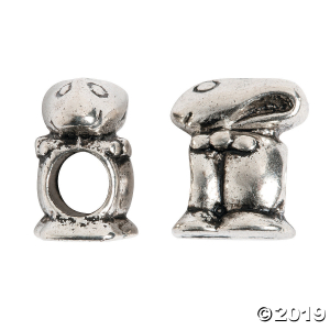 Bunny Large Hole Beads - 7mm (Per Dozen)