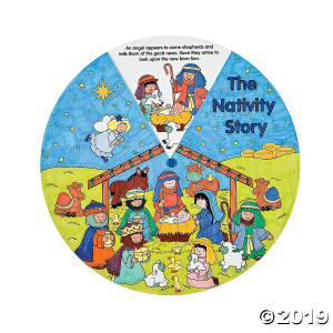 Color Your Own Nativity Wheels (Per Dozen)