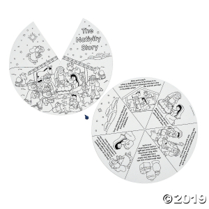 Color Your Own Nativity Wheels (Per Dozen)