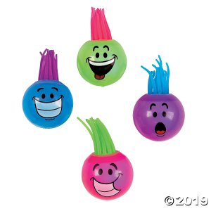 Light-Up Funny Face Bouncy Balls (Per Dozen)