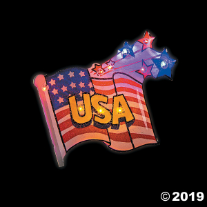 Flashing Patriotic Pins (Per Dozen)