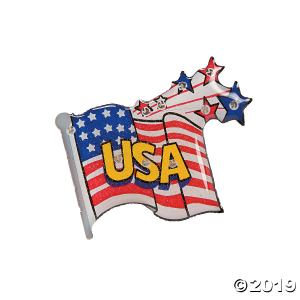 Flashing Patriotic Pins (Per Dozen)