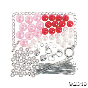 Valentine Pearl Charm Bracelet Craft Kit (Makes 2)