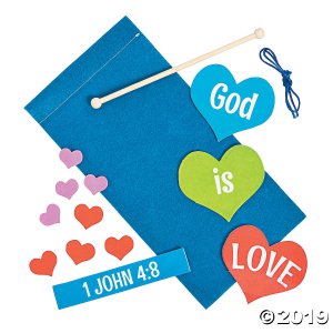God is Love Banner Craft Kit - Less than Perfect (Makes 12)