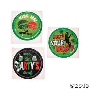 St. Patrick's Day Light-Up Sticker Badges (Per Dozen)