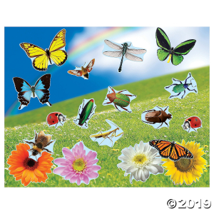 Realistic Bugs & Flowers Sticker Scenes (12 Sheet(s))