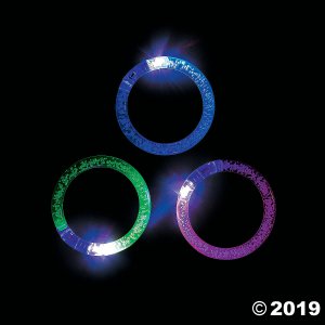 LED Bubble Light-Up Flashing Bracelets (Per Dozen)