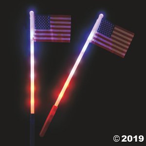USA Light-Up Flags (Per Dozen)