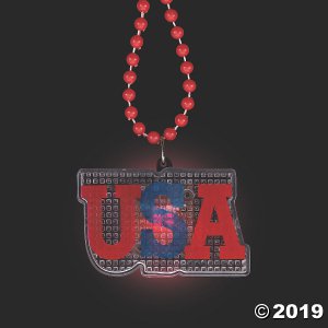 USA Light-Up Necklaces (Per Dozen)