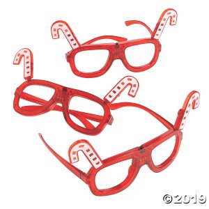 Light-Up Candy Cane Glasses (1 Set(s))