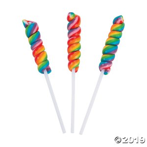 Mini Rainbow Twisty Lollipops (24 Piece(s))