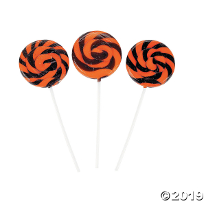 Halloween Swirl Lollipops (Per Dozen)