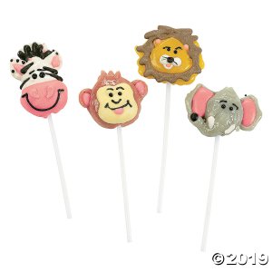 Frosted Jungle Safari Animal Lollipops (Per Dozen)