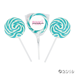 Aqua Blue Swirl Lollipops (24 Piece(s))