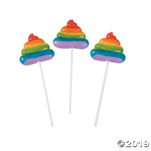 Rainbow Poop Swirl Lollipops (Per Dozen)