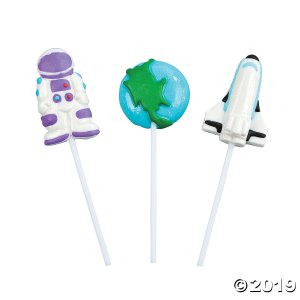 Outer Space Character Lollipops (Per Dozen)