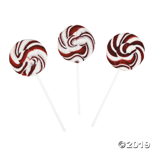 Burgundy Swirl Lollipops (24 Piece(s))