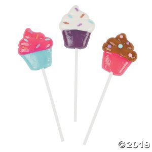 Frosted Cupcake Lollipops (Per Dozen)