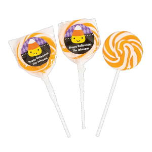 Personalized Halloween Swirl Lollipops (24 Piece(s))