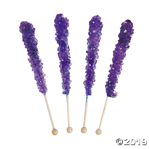 Purple Rock Candy Lollipops (Per Dozen)