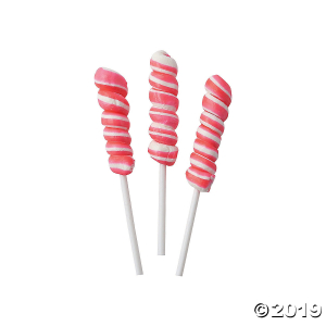 Hot Pink Mini Twisty Lollipops (24 Piece(s))