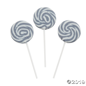 Silver Swirl Lollipops (24 Piece(s))