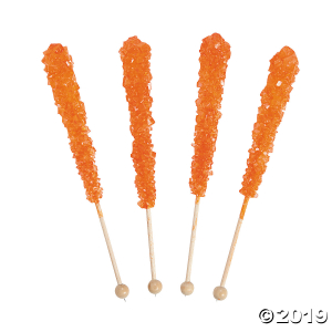 Orange Rock Candy Lollipops (Per Dozen)