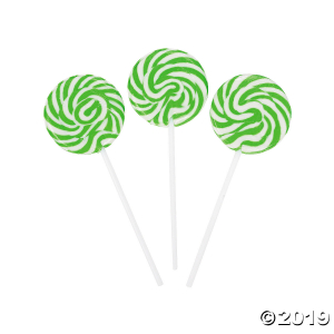Green Swirl Lollipops (24 Piece(s))