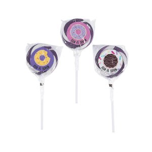 Personalized Donut Party Swirl Lollipops (24 Piece(s))