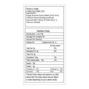 Personalized Gold Monogram Swirl Lollipops (24 Piece(s))