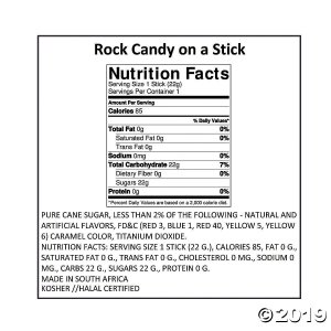 Patriotic Rock Candy Lollipops (Per Dozen)