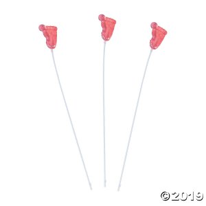 Fancy Pops Pink Baby Feet Lollipops (100 Piece(s))