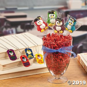 Frosted Graduation Owl Lollipops (Per Dozen)