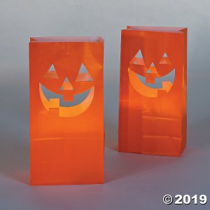 Jack-O'-Lantern Luminary Bags (Per Dozen)