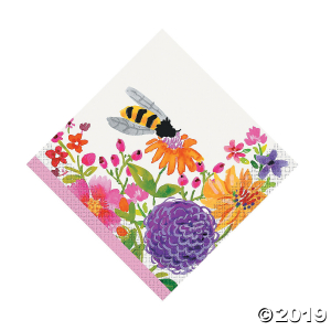 Painted Spring Floral Luncheon Napkins (16 Piece(s))