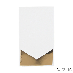 White Marble Dinner Napkins with Foil (16 Piece(s))