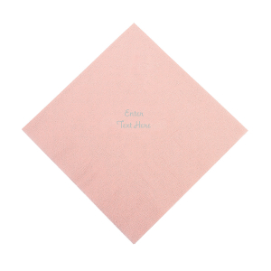 Pink Personalized Napkins with Silver Foil - Luncheon (50 Piece(s))