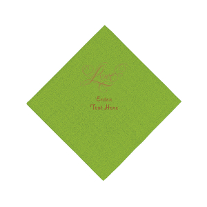 Lime Green Love Personalized Napkins with Gold Foil - Luncheon (50 Piece(s))